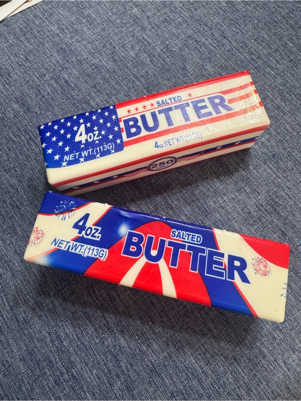 Butter squishy American flag 250. Set of 2